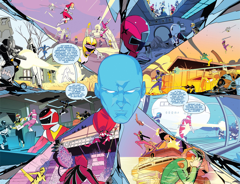 Zordon explains the threat of Lord Drakkon in a message across time and space in Power Rangers #27.